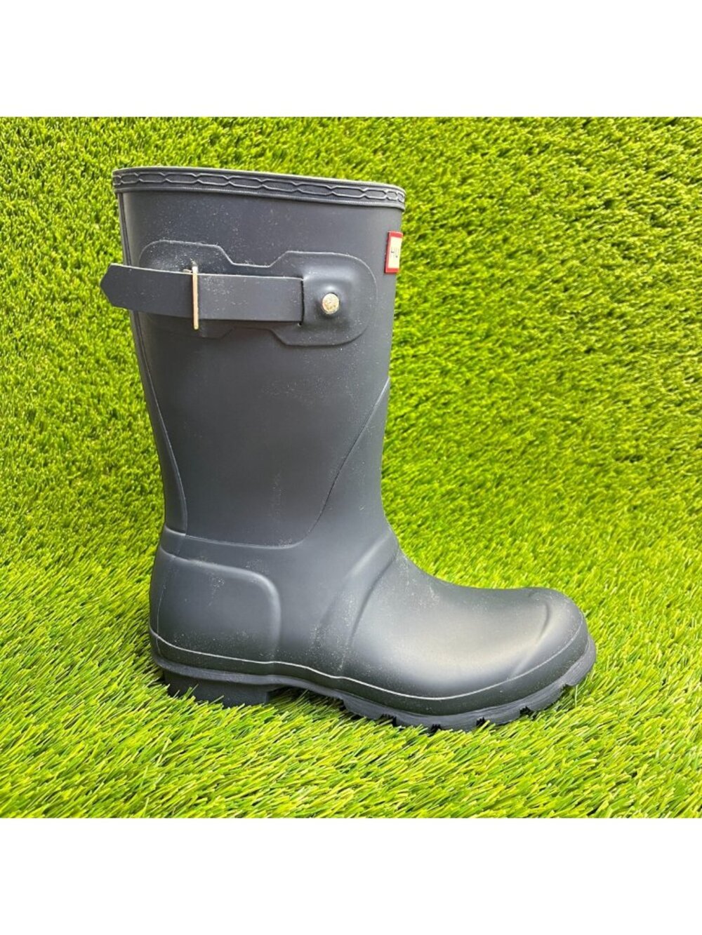Hunter Original Short Womens Size 6 Blue Outdoor Waterproof Wellington Boots
